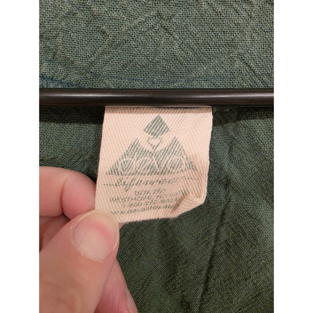 Vintage Green Cotton Button Vest Boho Cottagecore Size S Renaissance Cosplay - Picture 2 of 6